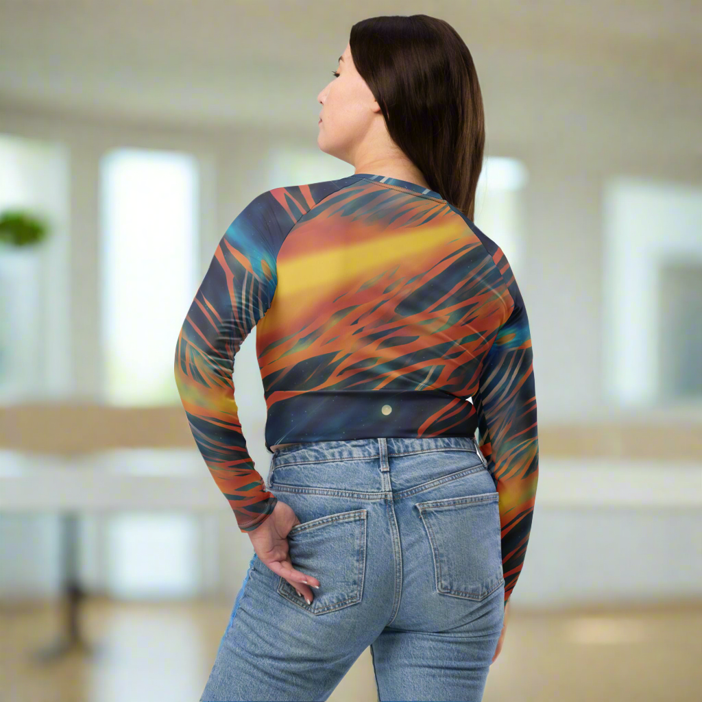 Recycled Long-sleeve Crop Top Radiant V