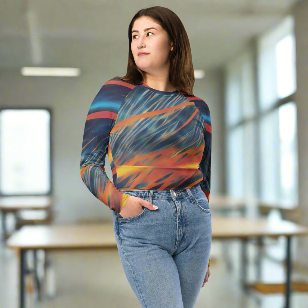 Recycled Long-sleeve Crop Top Radiant V