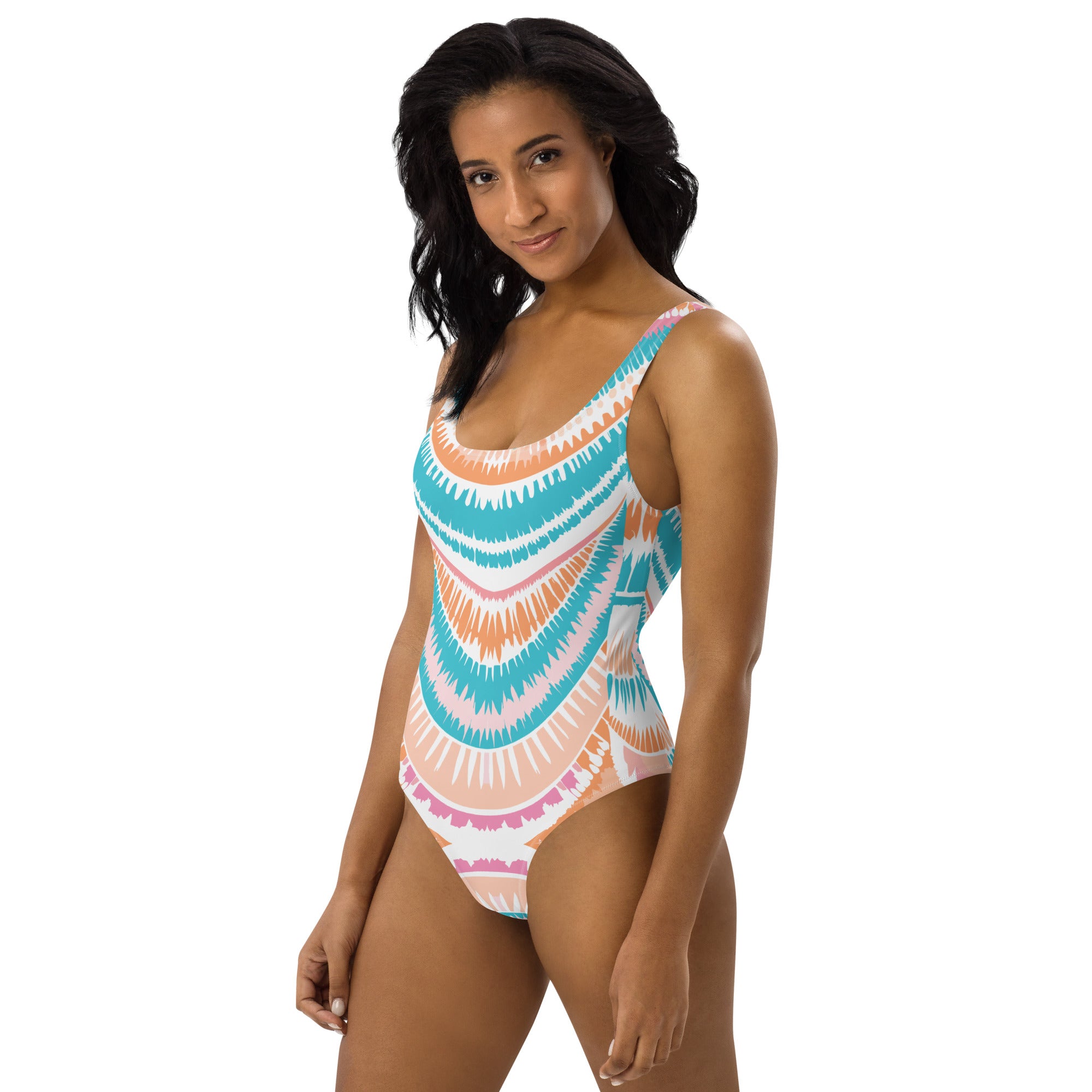 One-Piece Swimsuit Peachy Ocean Drift - ErdeGora