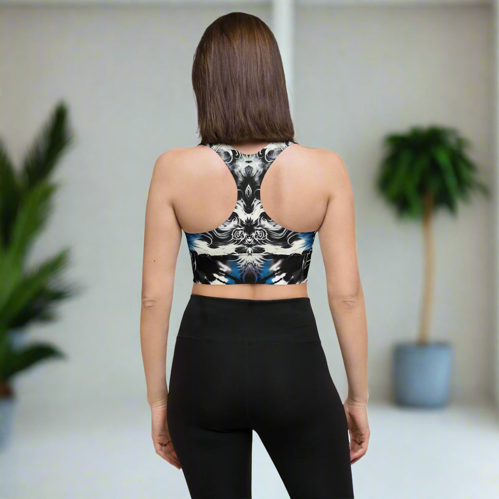 Longline Sports Bra - Spectral Surge
