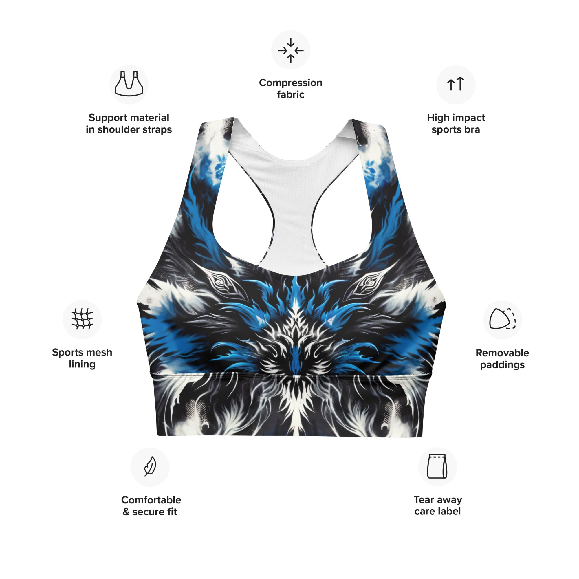 Longline Sports Bra - Spectral Surge