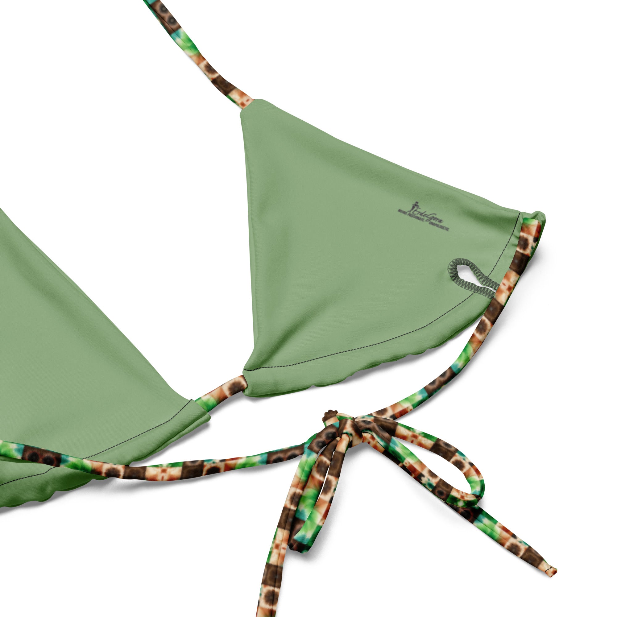 Recycled String Bikini Retro Mosaic - ErdeGora