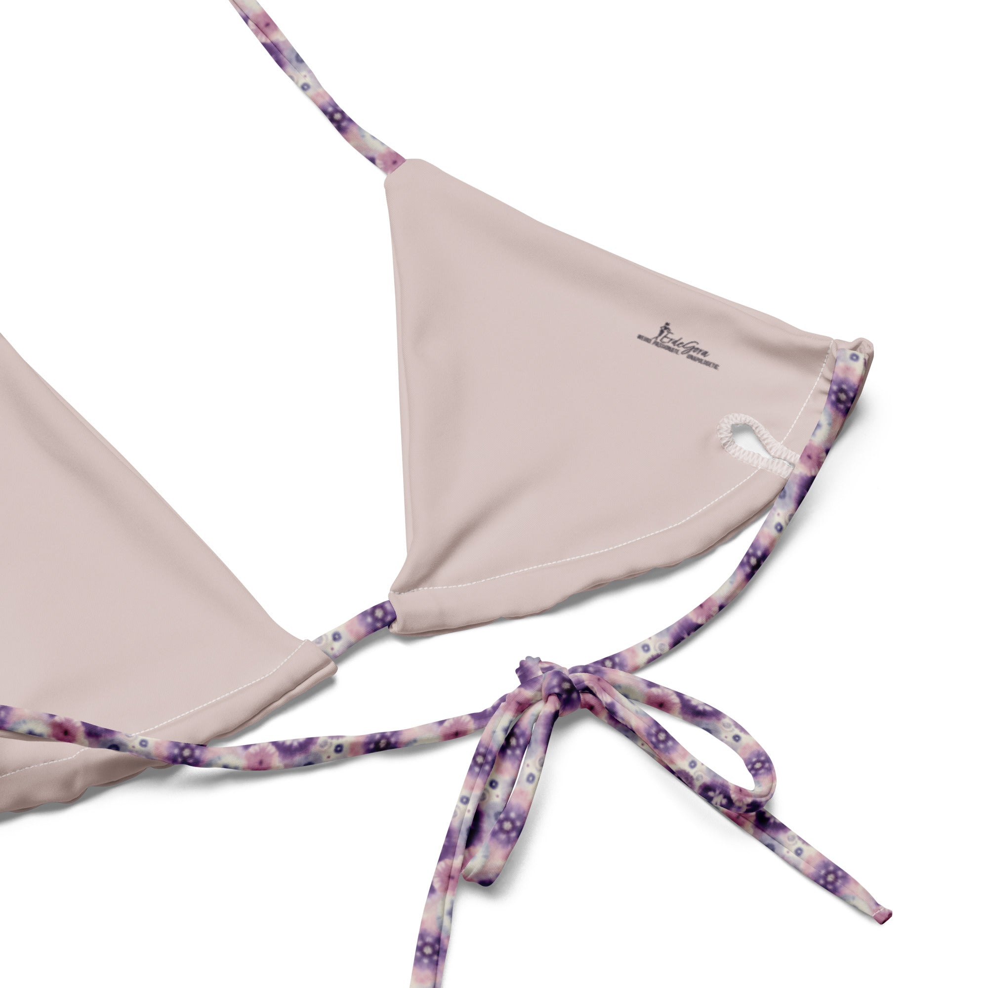 Recycled String Bikini Lilac Bloom - ErdeGora