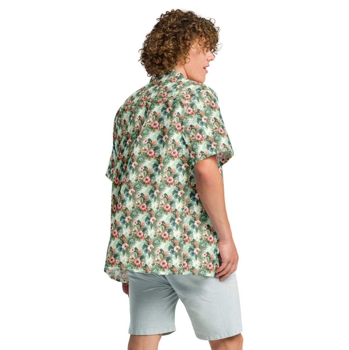 Unisex Button Shirt Floral Escape - ErdeGora