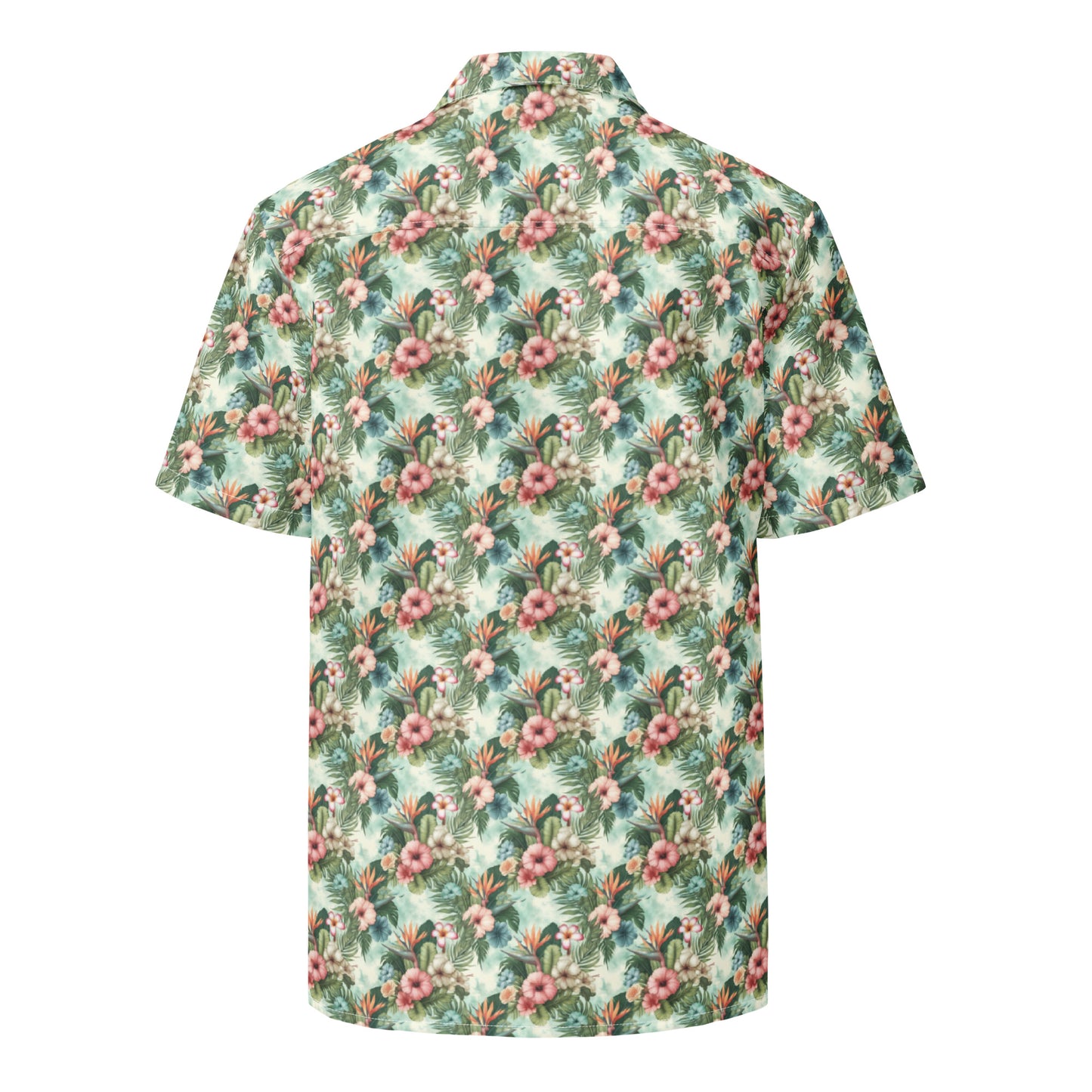 Unisex Button Shirt Floral Escape - ErdeGora