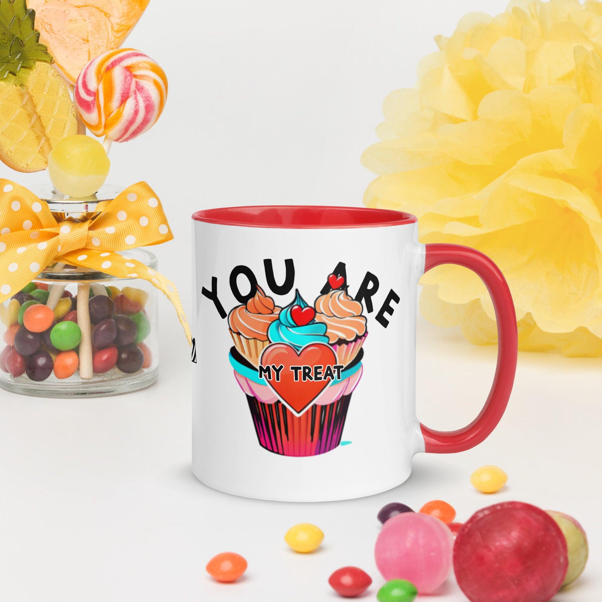 Mug with Color Inside My Sweet You Are My Treat - ErdeGora