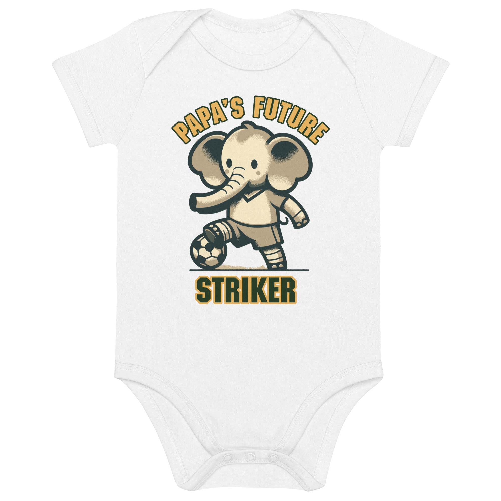 Organic Cotton Baby Bodysuit Papa’s Future Striker - ErdeGora