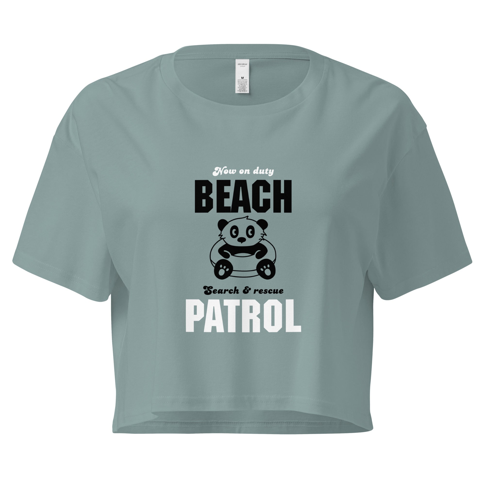 Crop Top Panda Beach Patrol Rescue Graphic