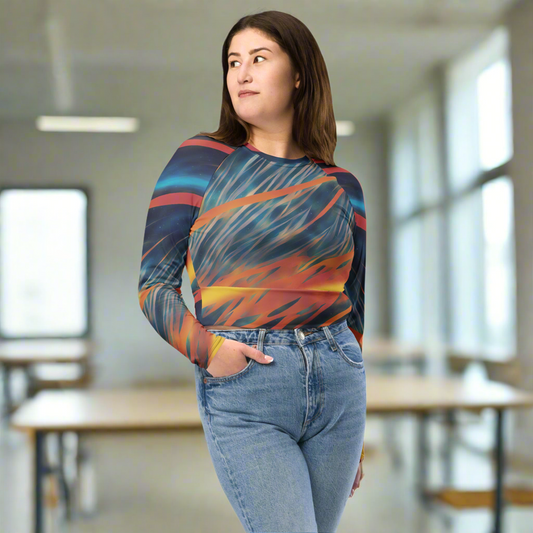 Crop Top cu mânecă lungă reciclat Radiant V