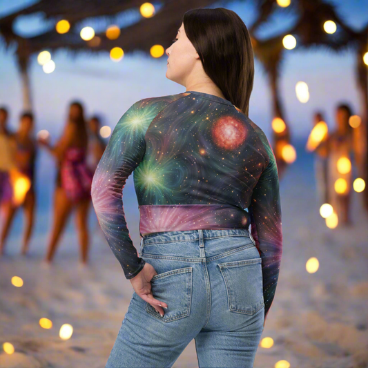 Crop Top Astra cu mâneci lungi reciclat