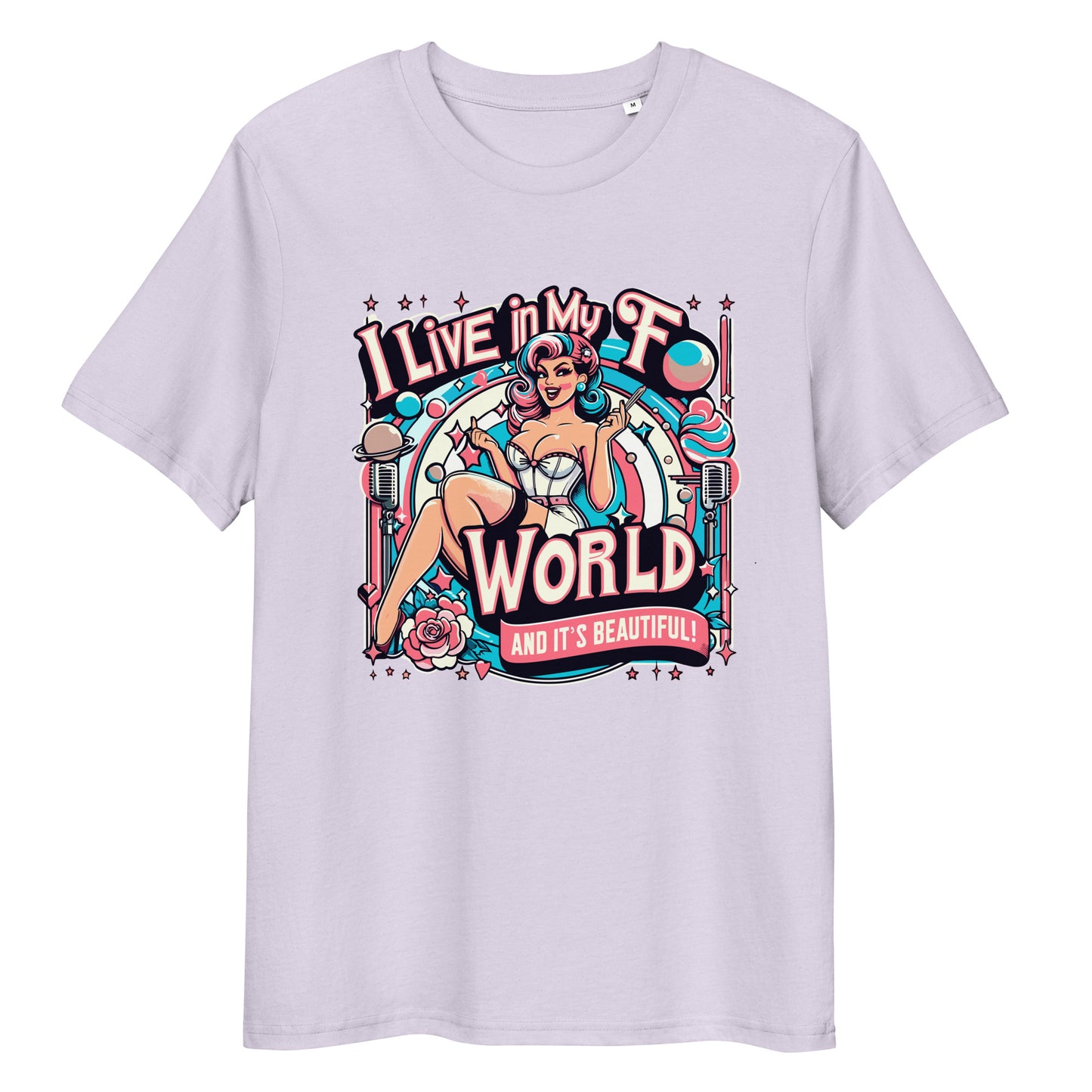 Organic Cotton T-shirt F World Visionary - ErdeGora