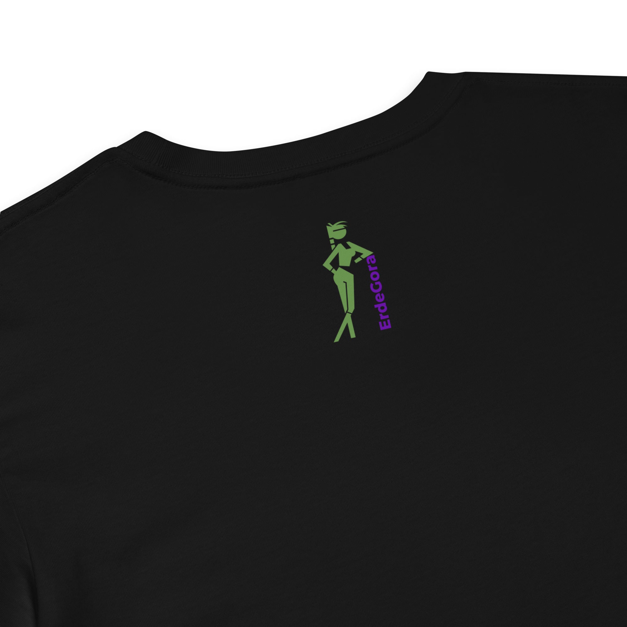 Product mockup close up back view erdegora logo
