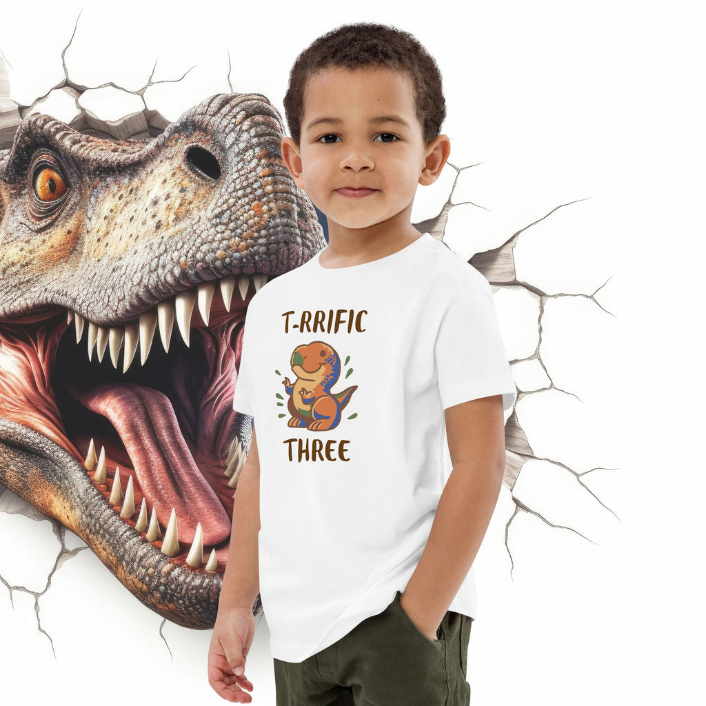 Organic Cotton Kids T-shirt Terrific Three