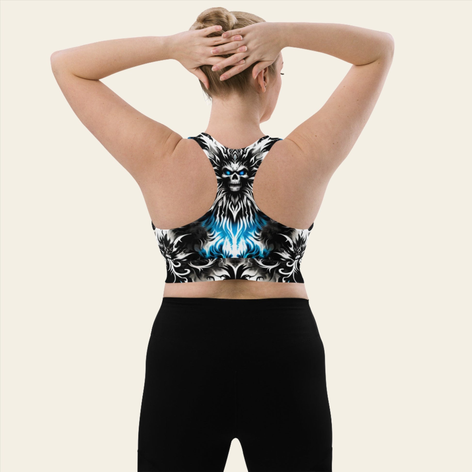 Longline Sports Bra Ghostly Glimmer - ErdeGora