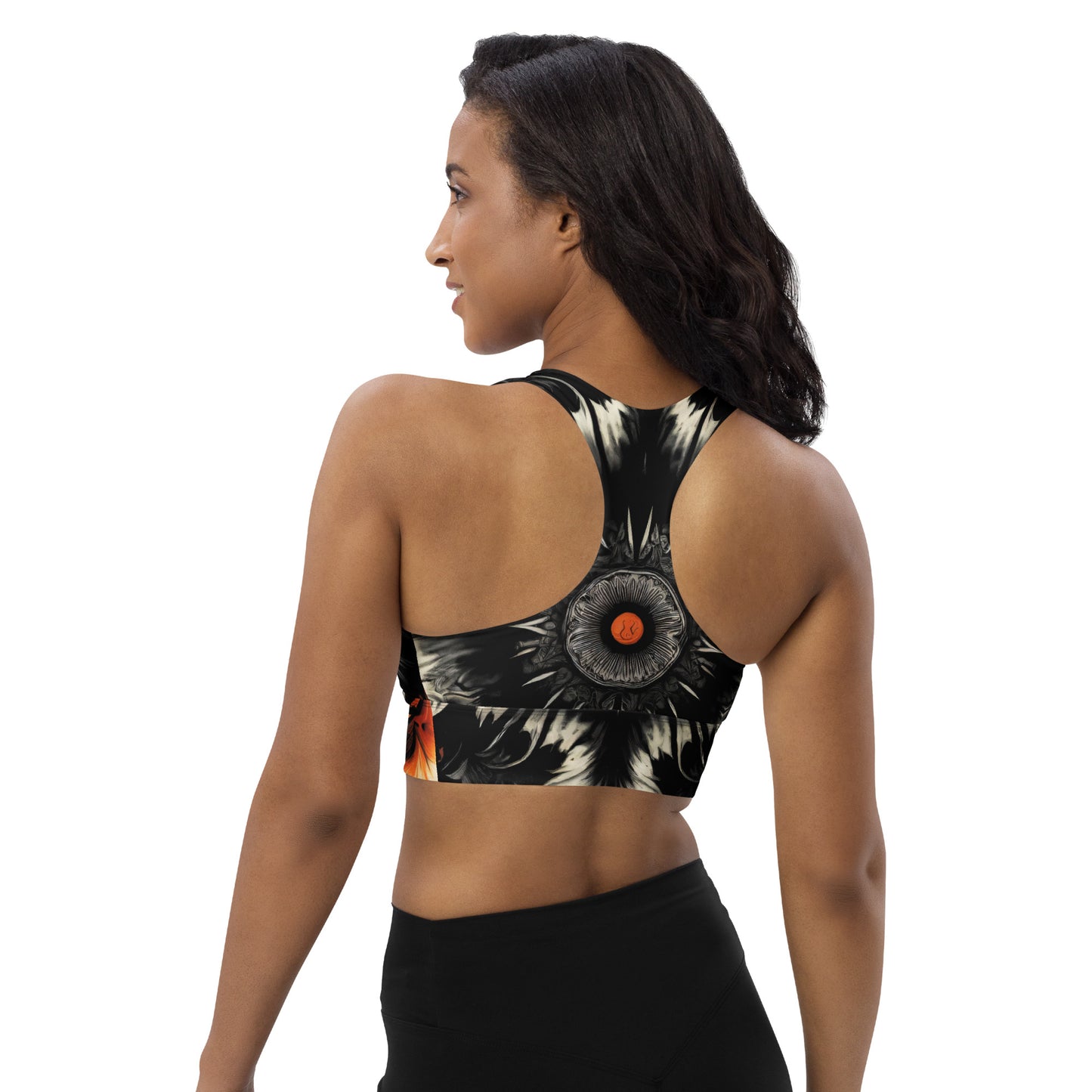 Longline Sports Bra Pumpkin Patch - ErdeGora