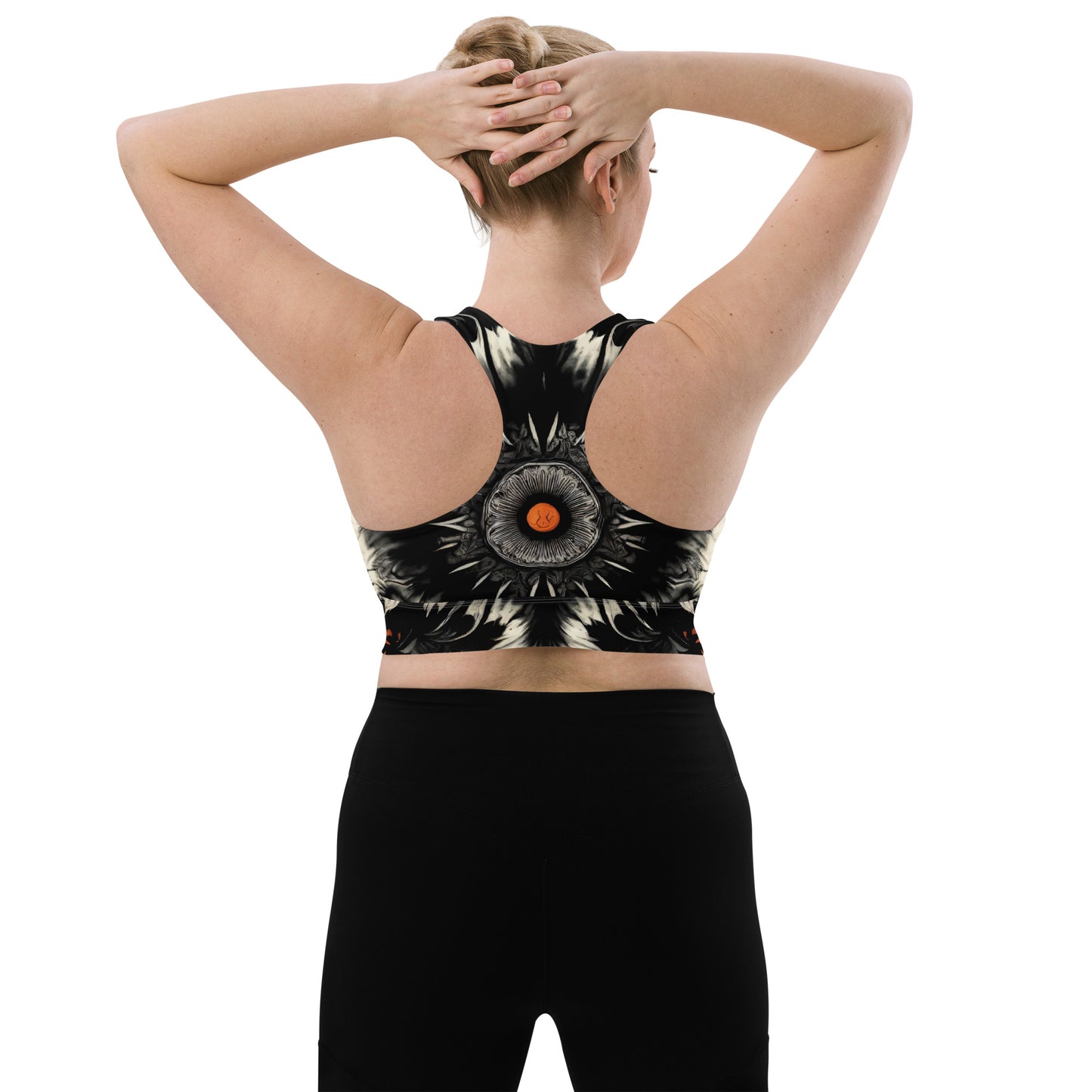 Longline Sports Bra Pumpkin Patch - ErdeGora