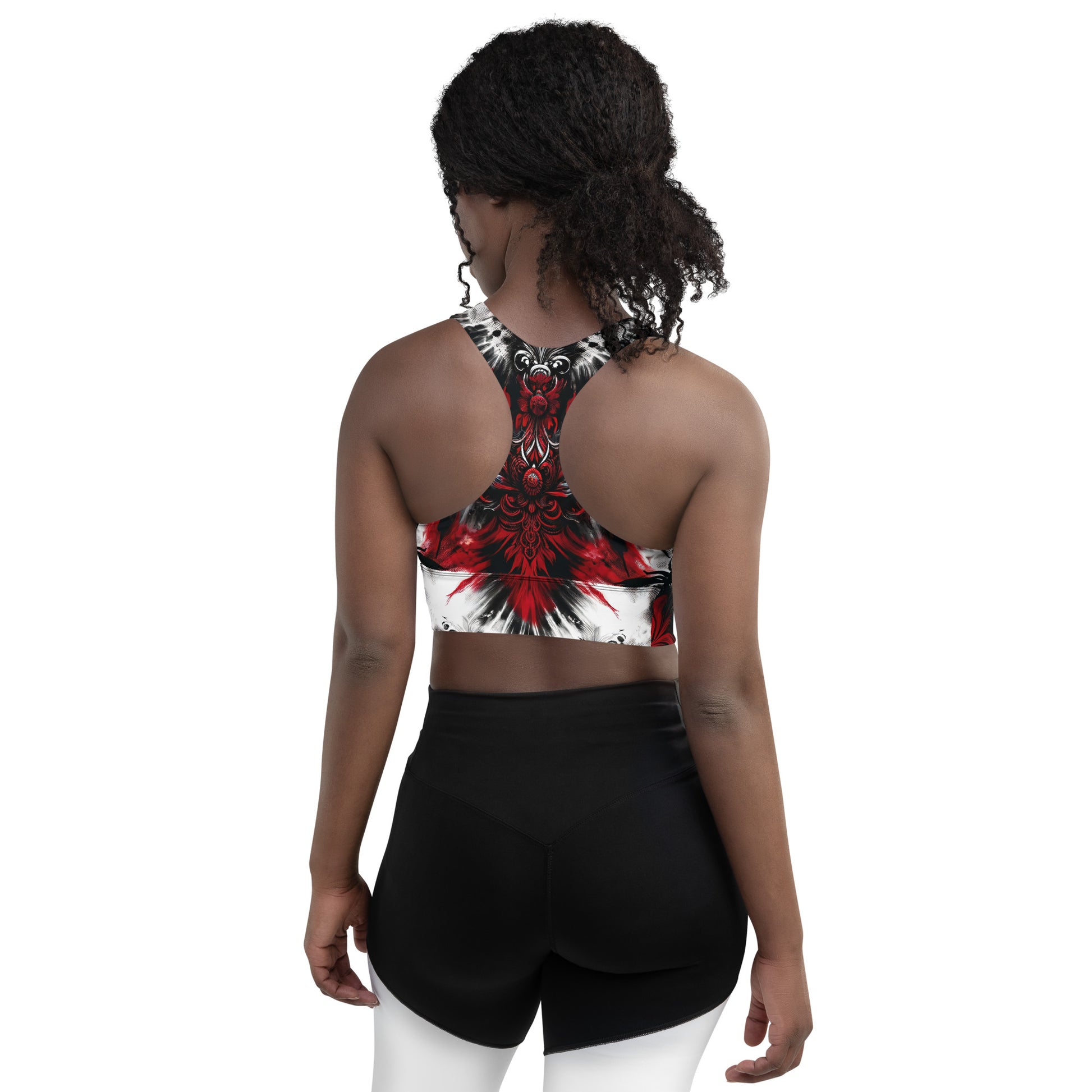 Longline Sports Bra Crimson Nocturn - ErdeGora