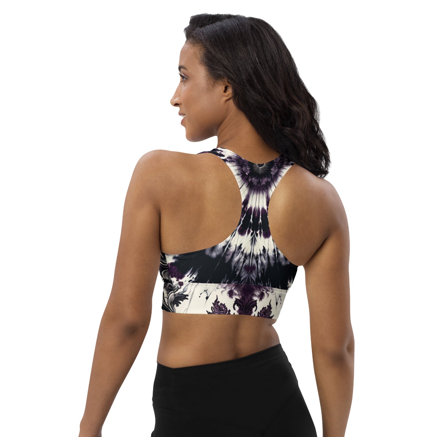 Longline Sports Bra Midnight Mauve - ErdeGora