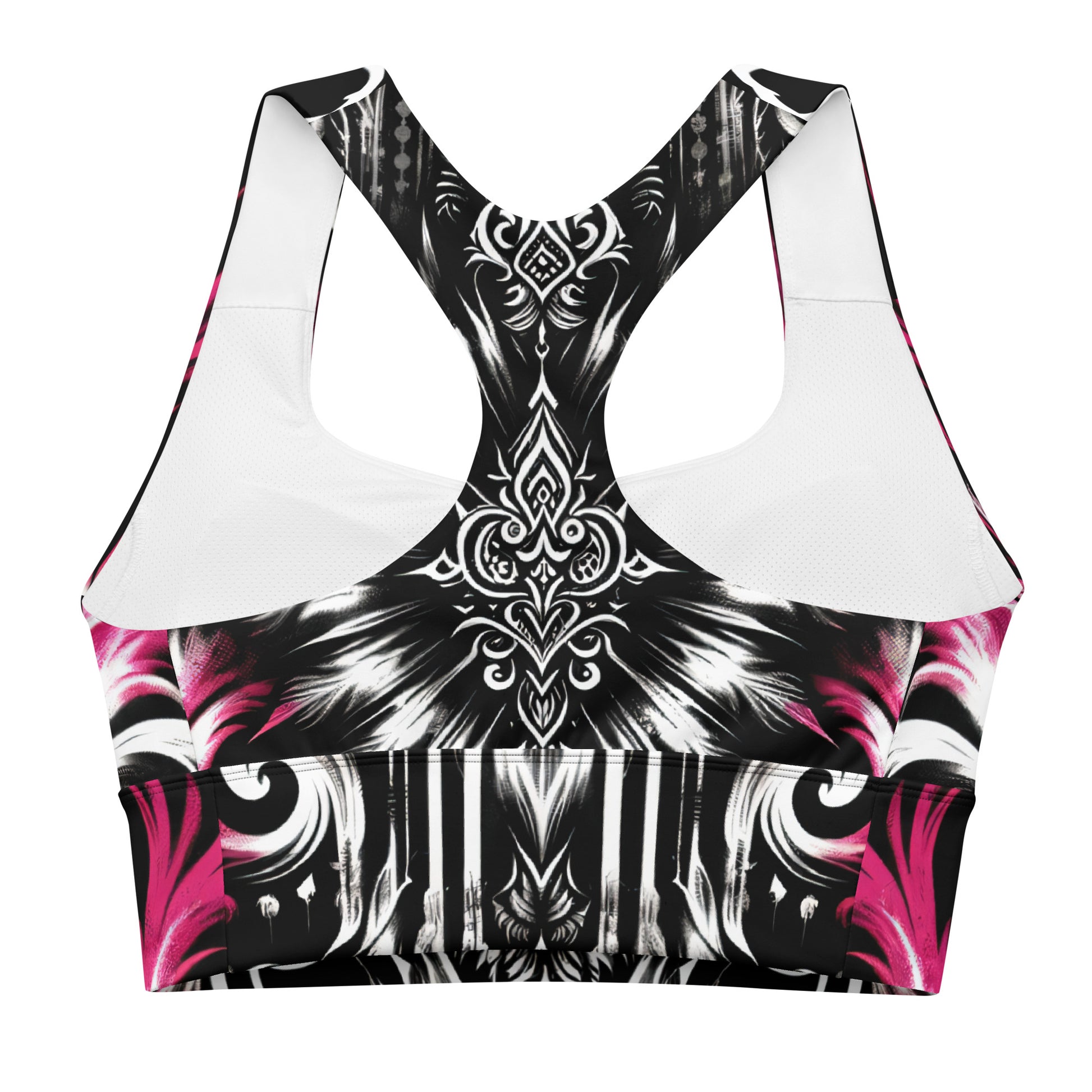 Longline Sports Bra Gothic Blossom - ErdeGora