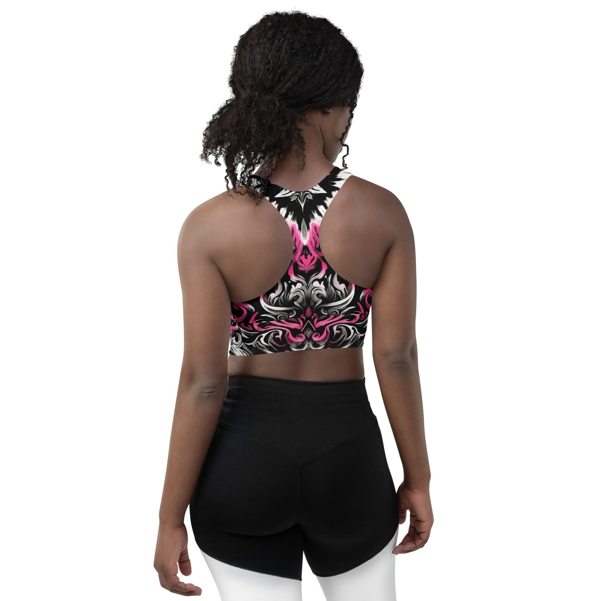 Longline Sports Bra Dark Blush - ErdeGora