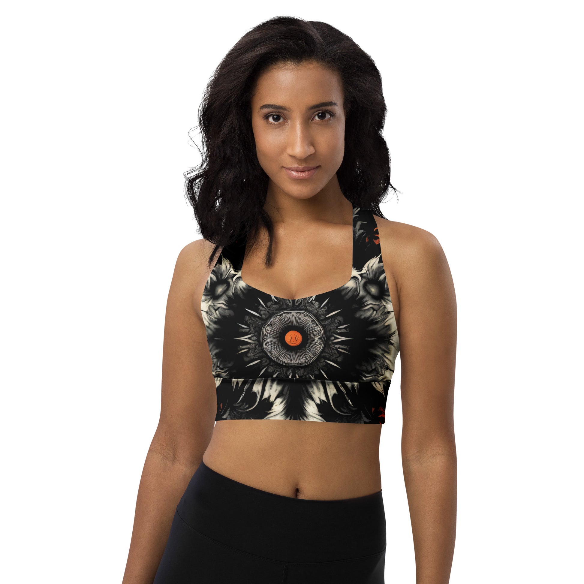 Longline Sports Bra Pumpkin Patch - ErdeGora