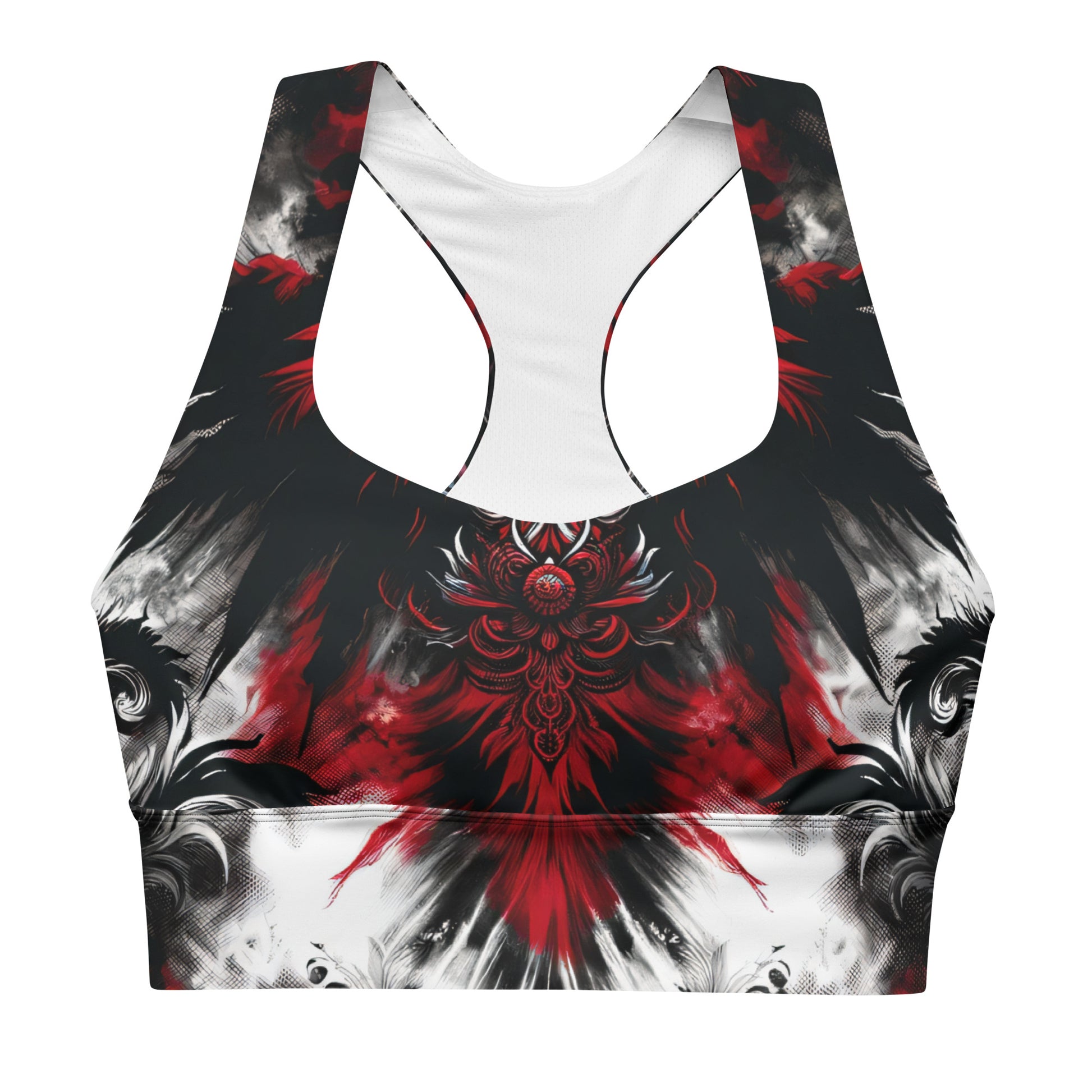 Longline Sports Bra Crimson Nocturn - ErdeGora