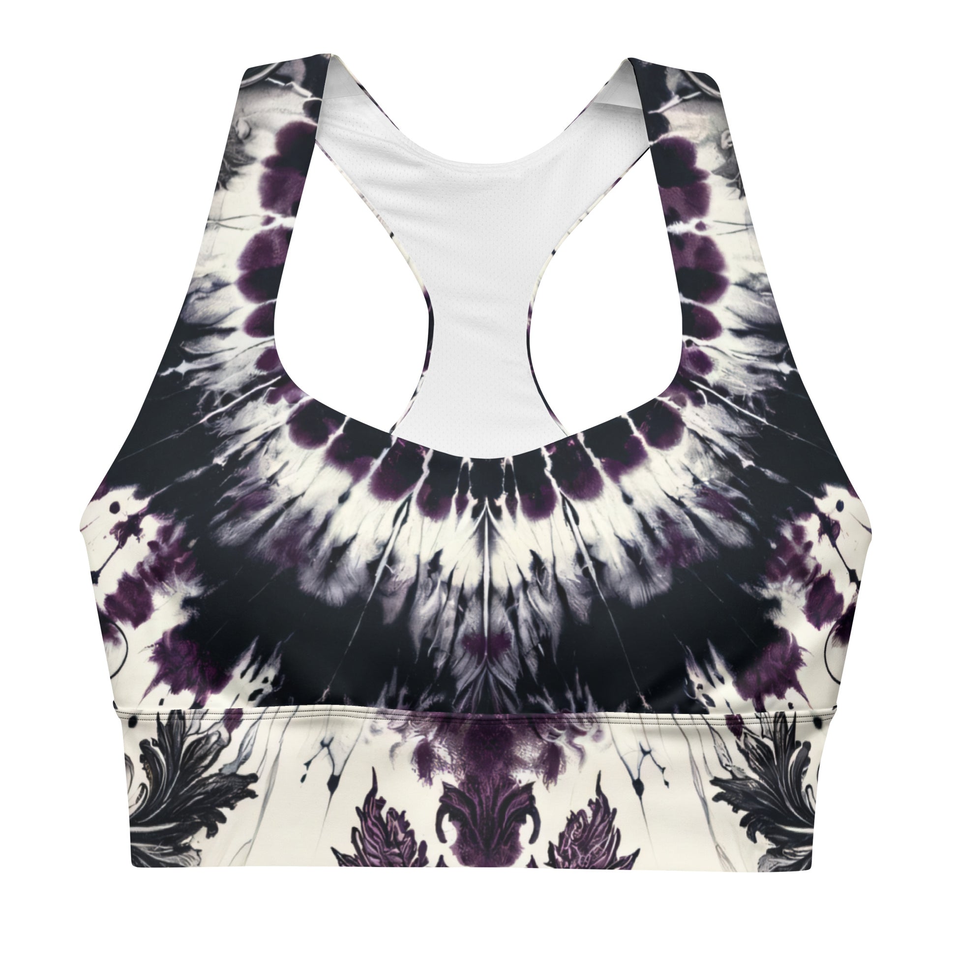 Longline Sports Bra Midnight Mauve - ErdeGora