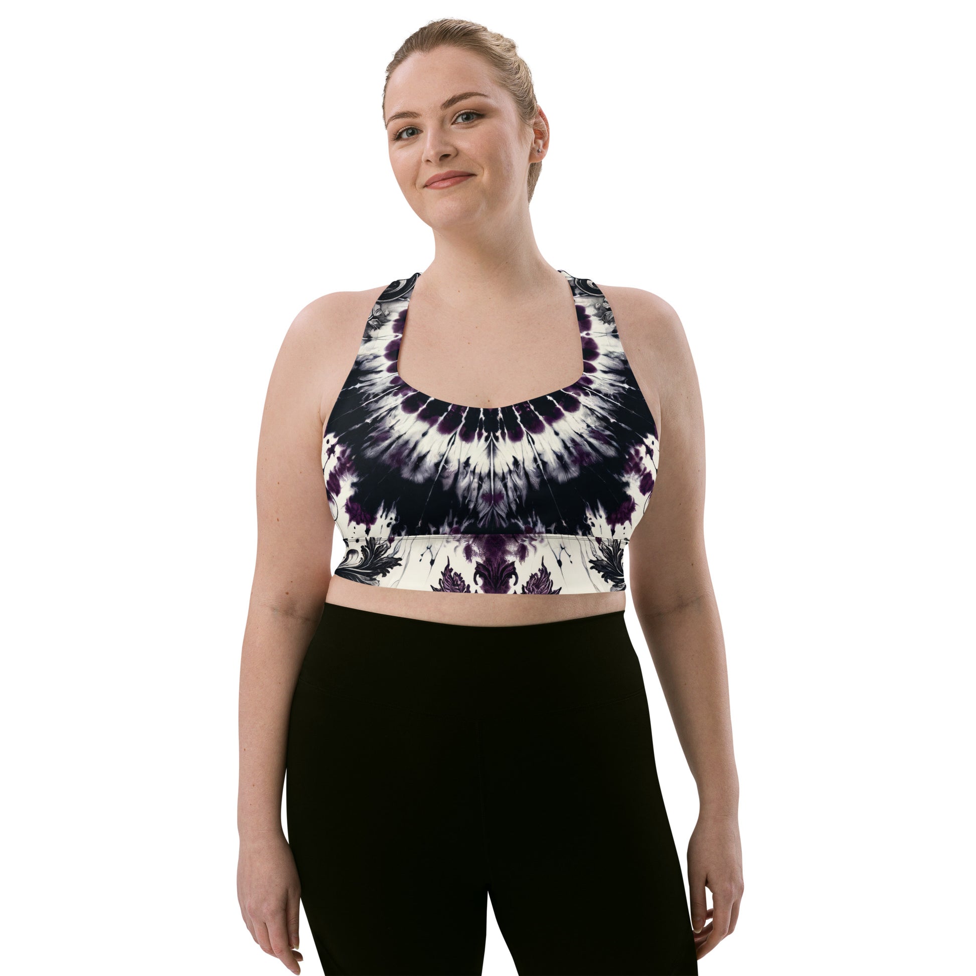 Longline Sports Bra Midnight Mauve - ErdeGora