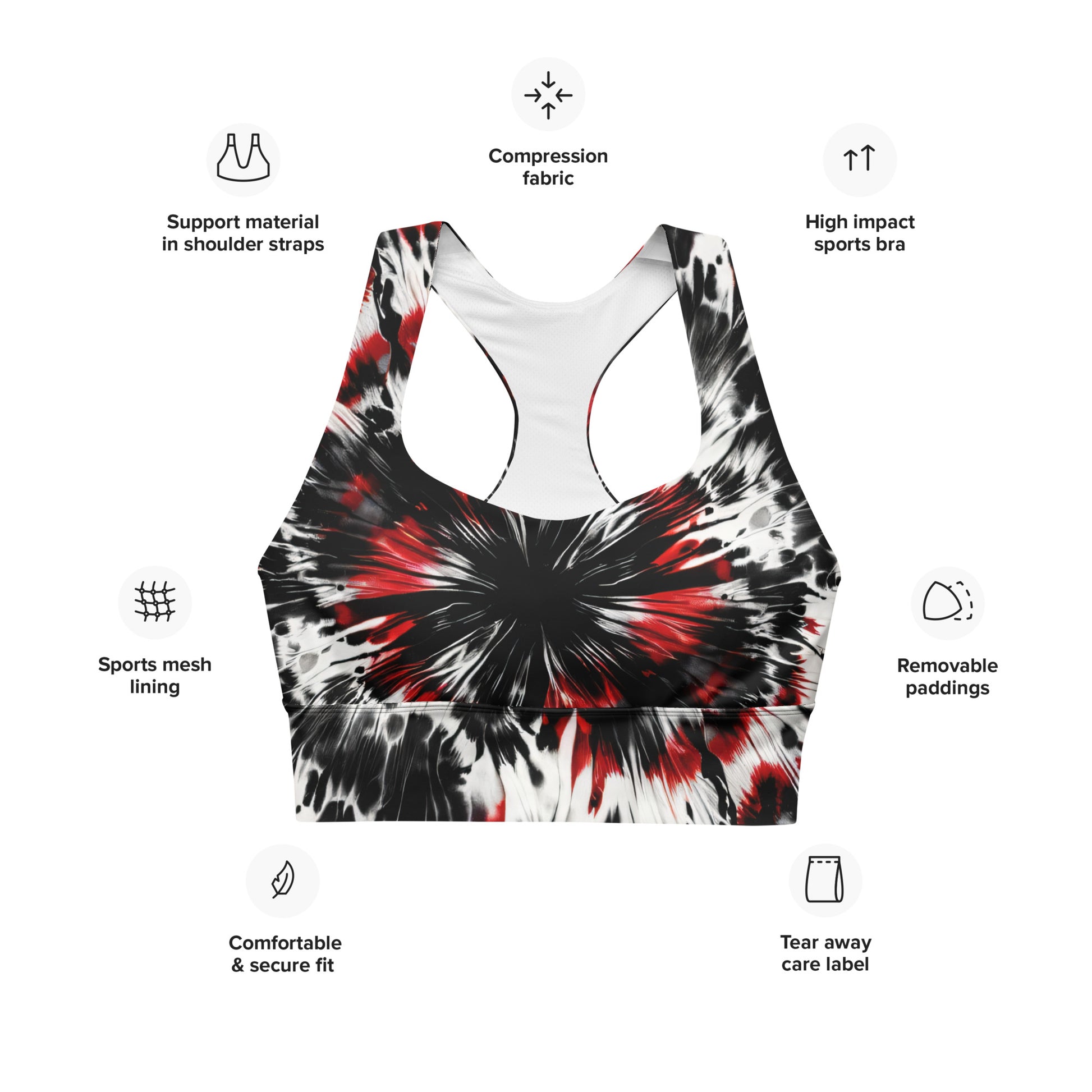 Longline Sports Bra Vampire's Veil - ErdeGora