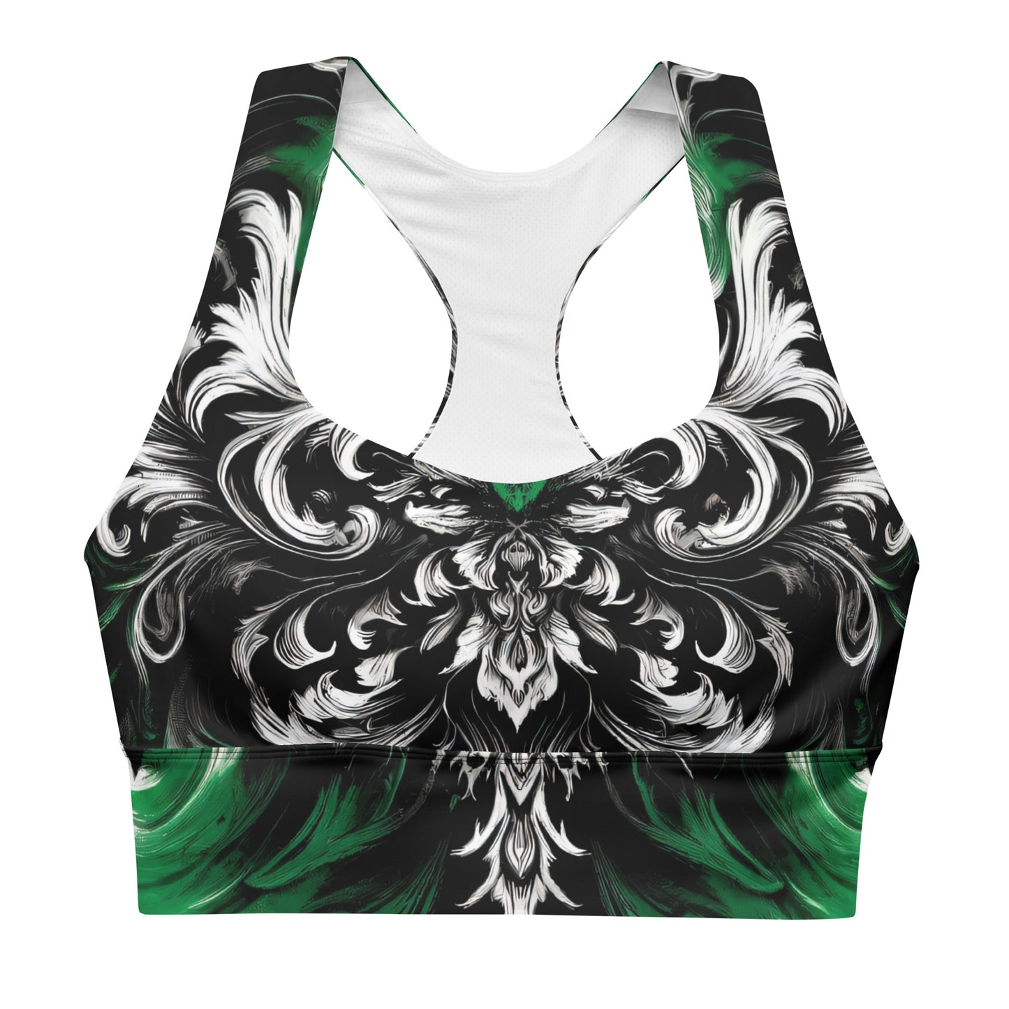 Longline Sports Bra Verdant Veil - ErdeGora