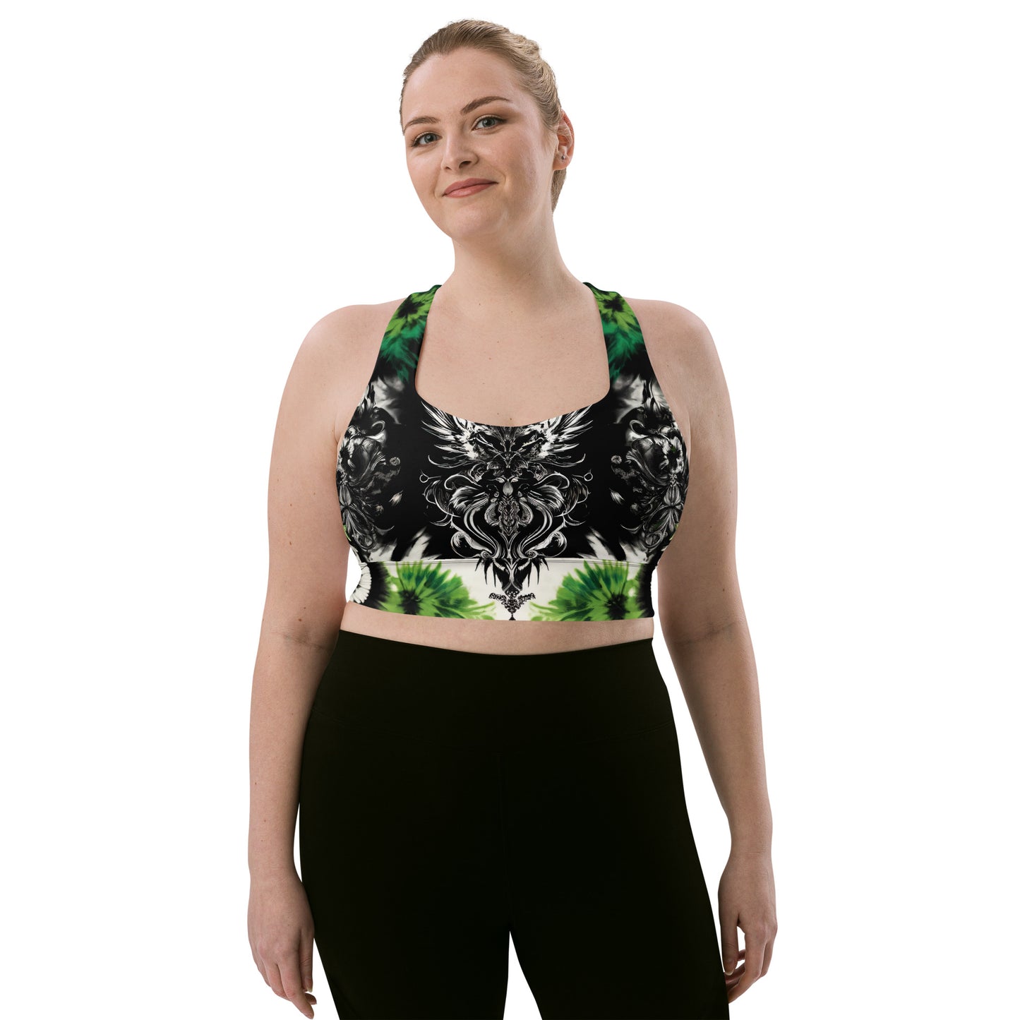 Longline Sports Bra Enchanted Emerald - ErdeGora