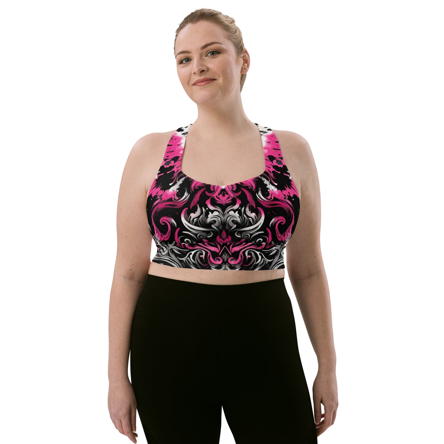 Longline Sports Bra Dark Blush - ErdeGora