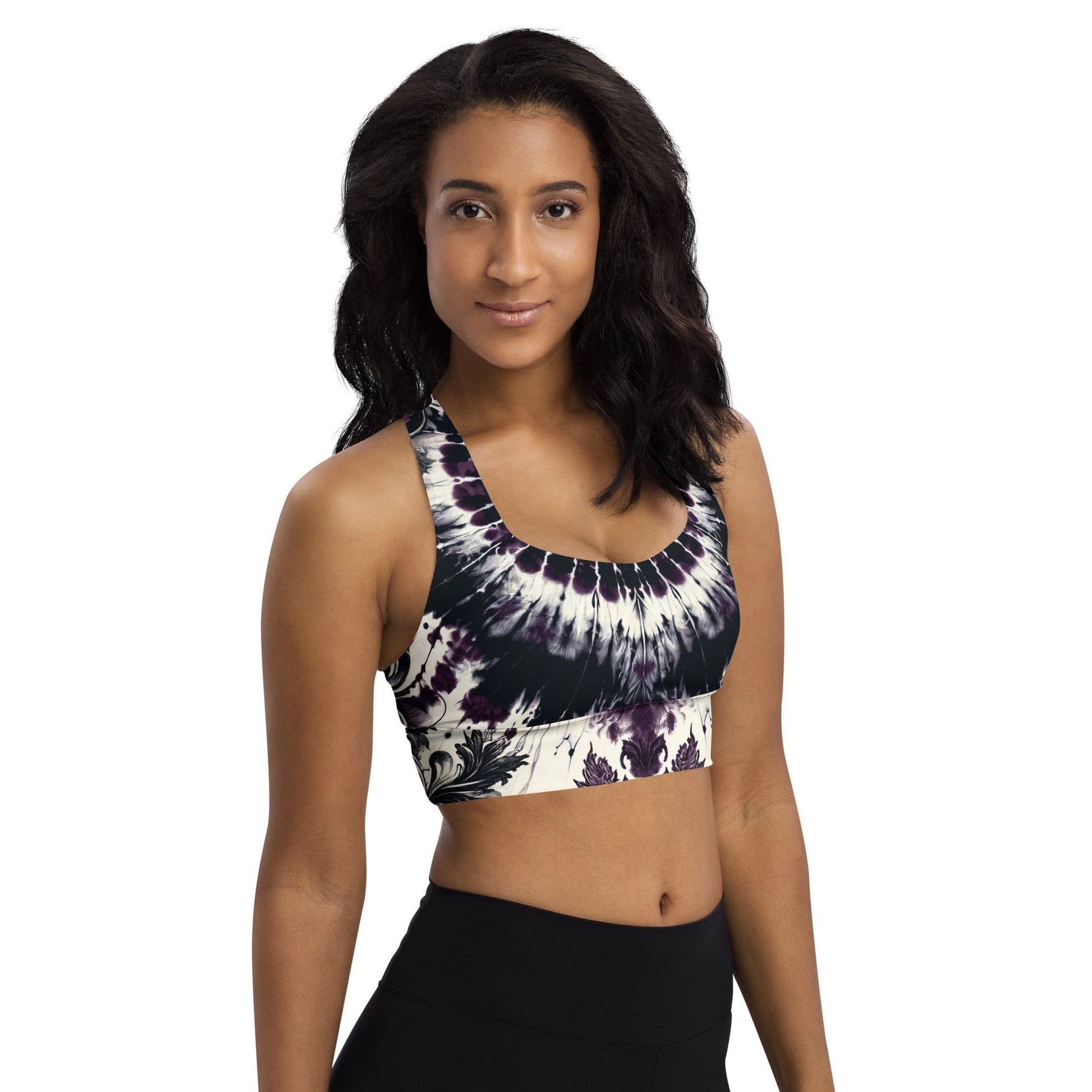 Longline Sports Bra Midnight Mauve - ErdeGora