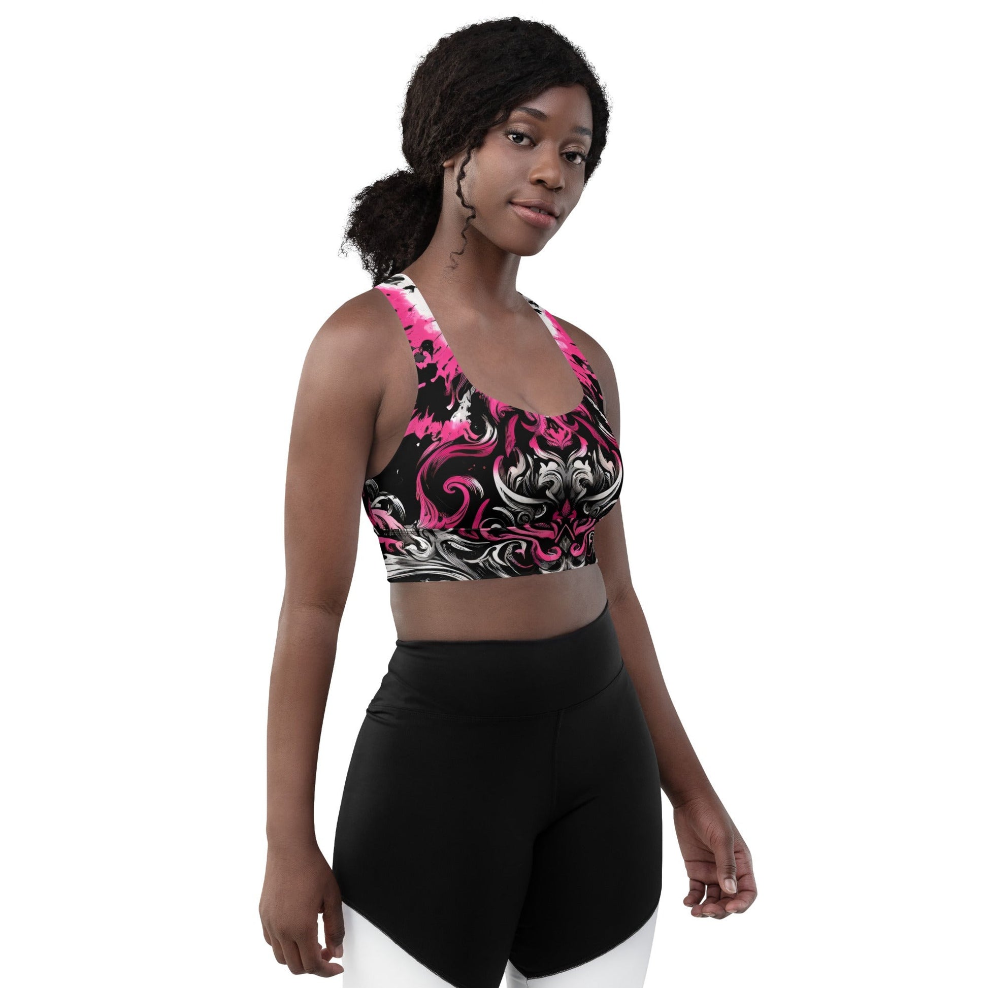 Longline Sports Bra Dark Blush - ErdeGora