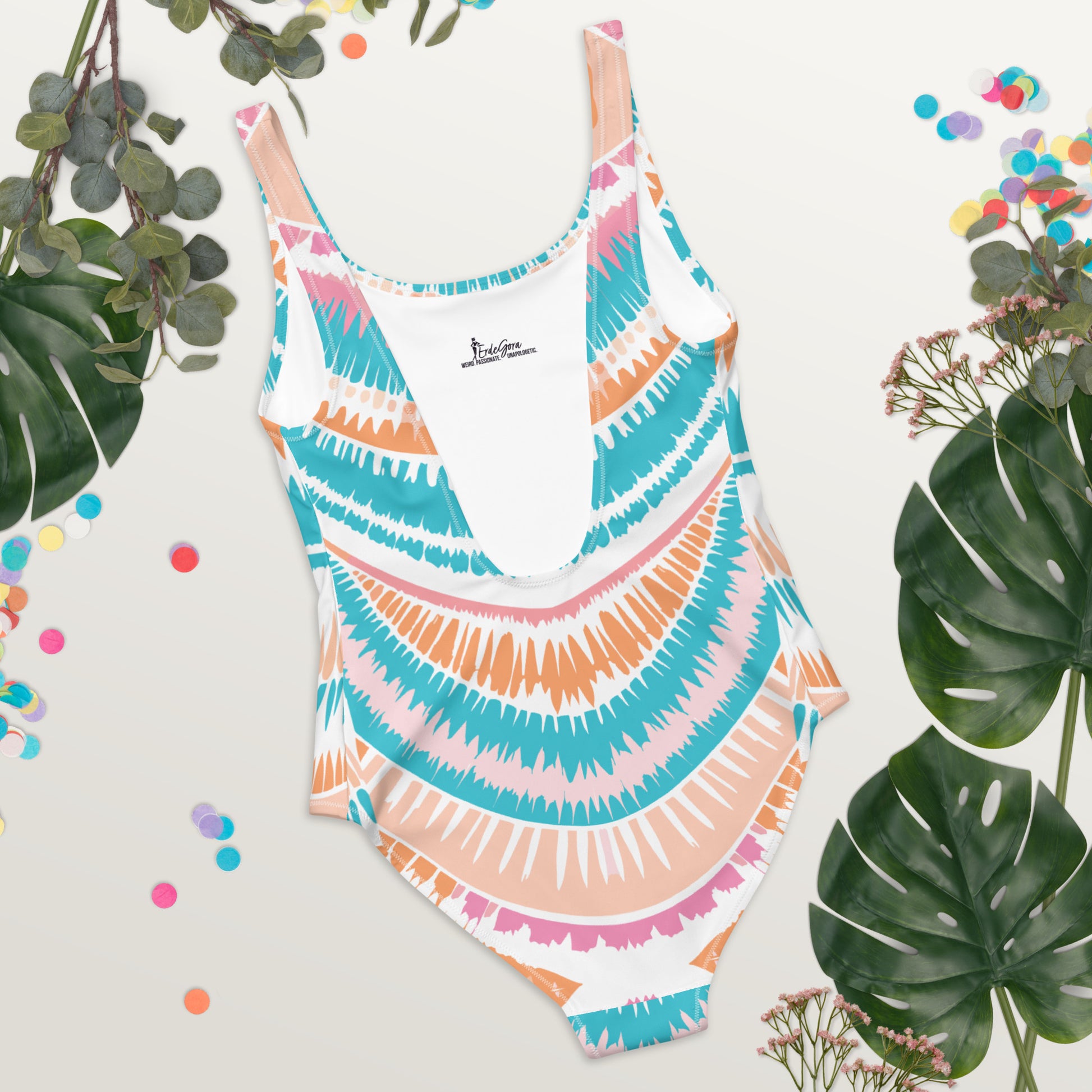 One-Piece Swimsuit Peachy Ocean Drift - ErdeGora