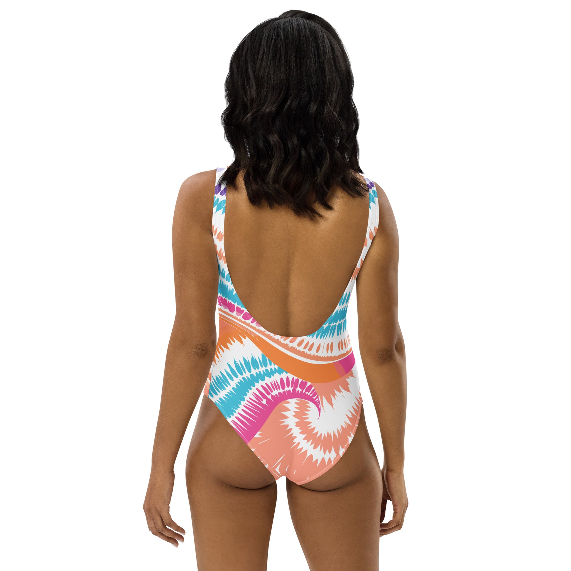 One-Piece Swimsuit Peachy Crush Waves - ErdeGora