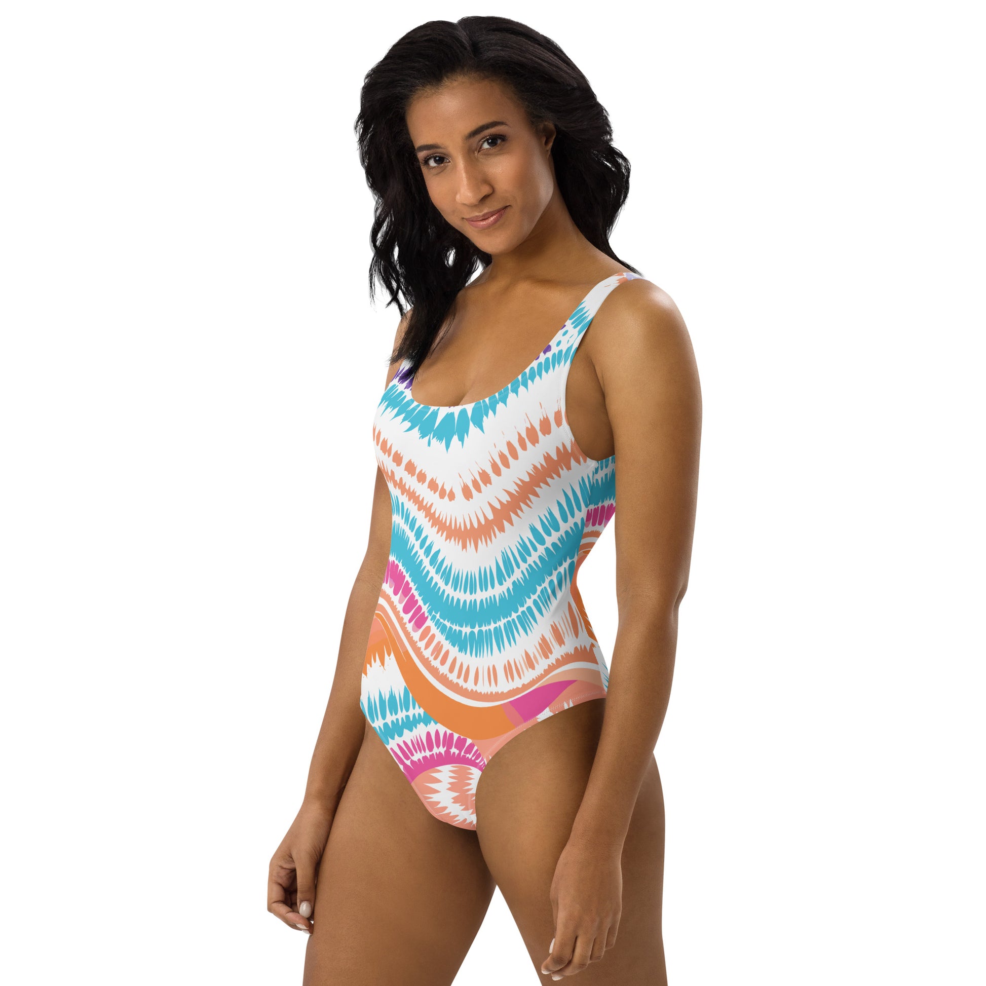 One-Piece Swimsuit Peachy Crush Waves - ErdeGora