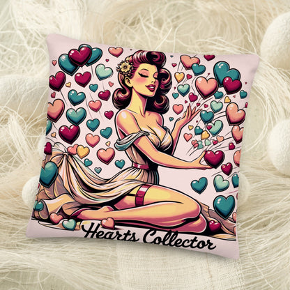 Premium Pillow Pin-Up Hearts Collector Elegance - ErdeGora