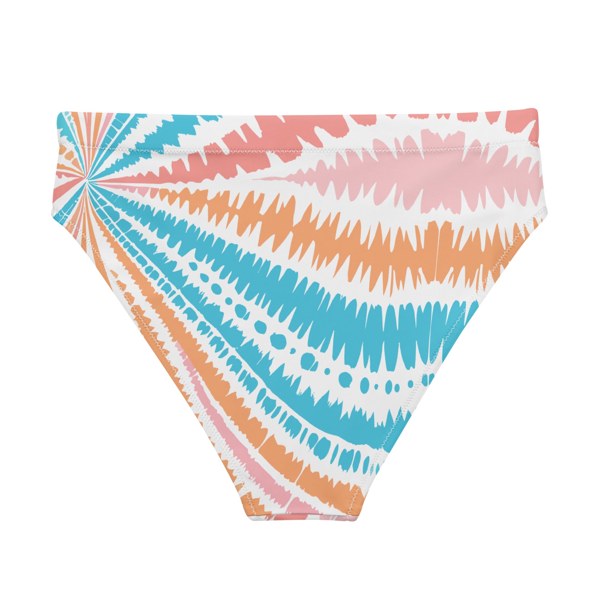 Recycled High-Waisted Bikini Bottom Peachy Twister - ErdeGora