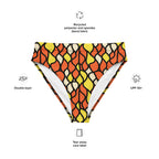Recycled High-Waisted Bikini Bottom Honeycomb - ErdeGora
