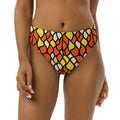 Recycled High-Waisted Bikini Bottom Honeycomb - ErdeGora