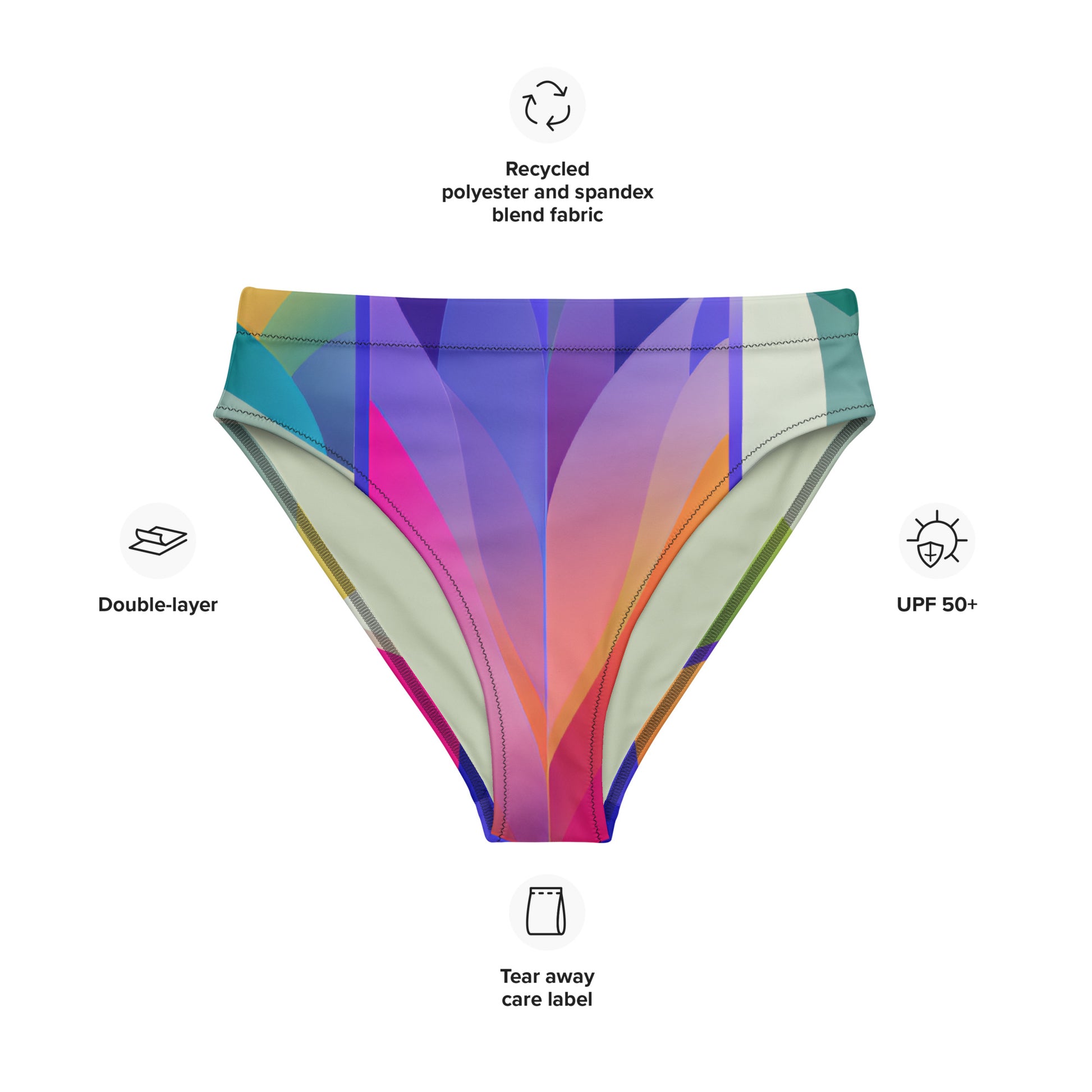 Recycled High-Waisted Bikini Bottom Perry - ErdeGora