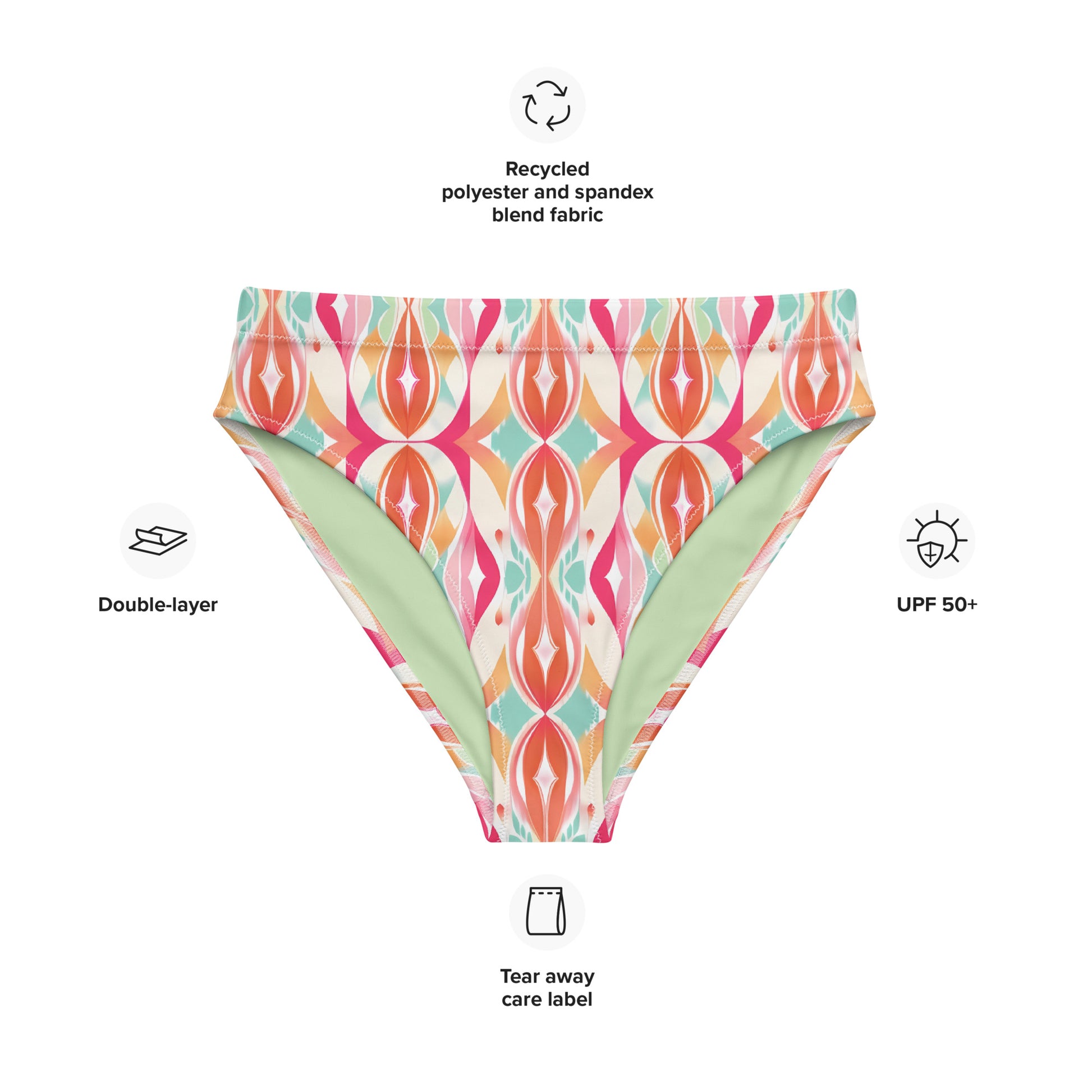 Recycled High-Waisted Bikini Bottom - ErdeGora