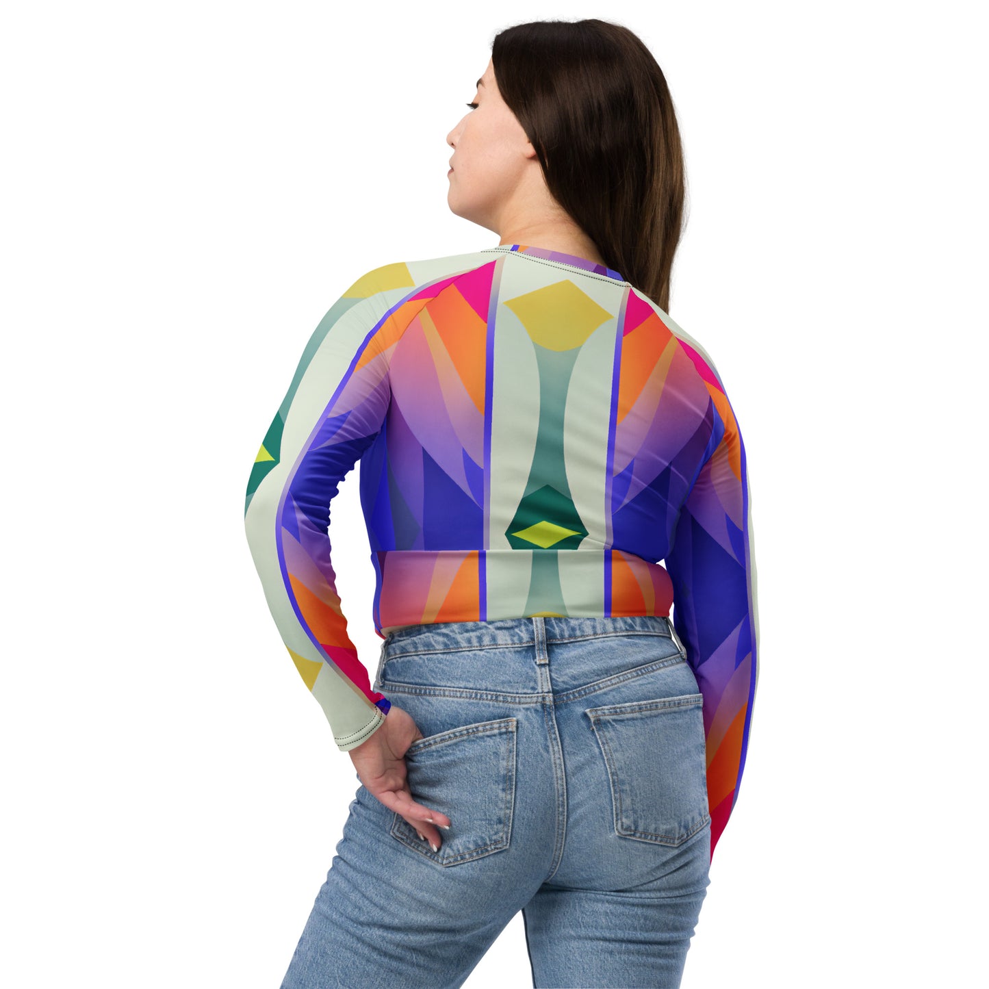 Recycled Long-sleeve Crop Top Perry - ErdeGora