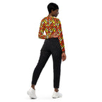 Recycled Long-sleeve Crop Top Honeycomb - ErdeGora