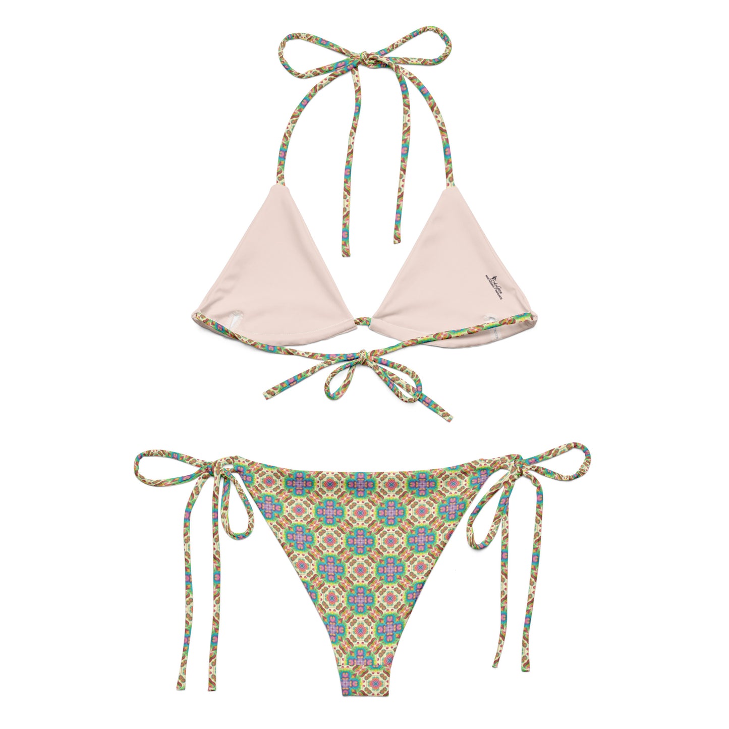 Recycled String Bikini Bohemian Tile - ErdeGora