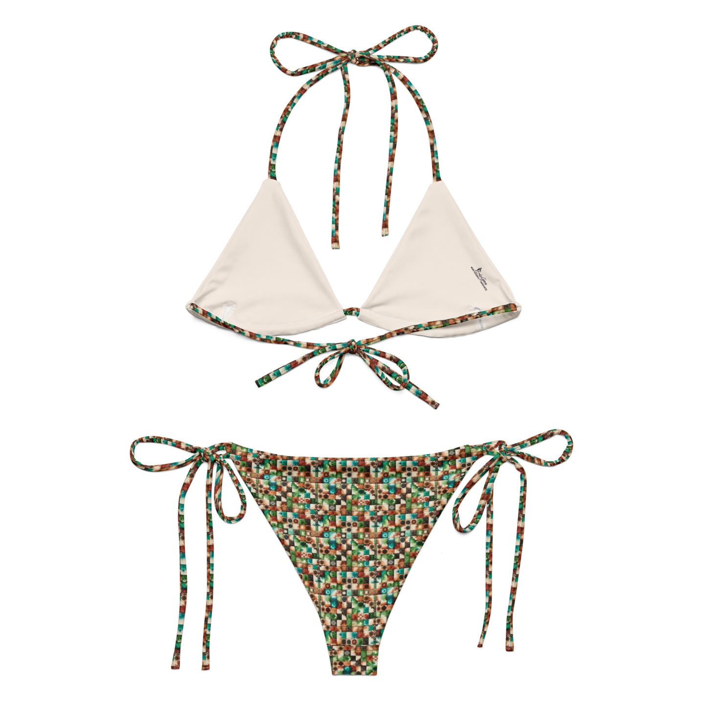 Recycled String Bikini Pixel Grove - ErdeGora