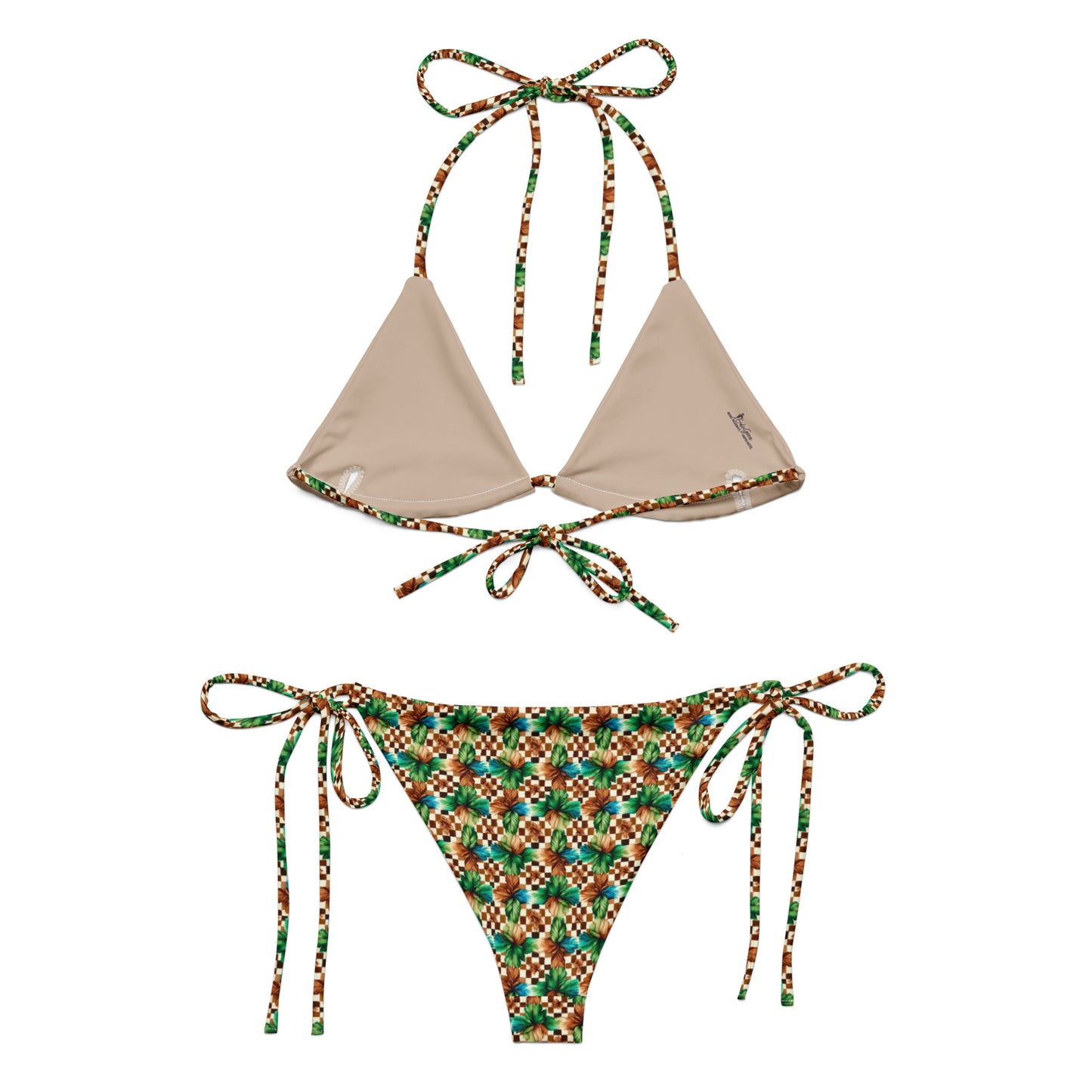 Recycled String Bikini Savanna Patchwork - ErdeGora