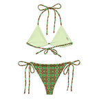 Recycled String Bikini Emerald Oasis - ErdeGora