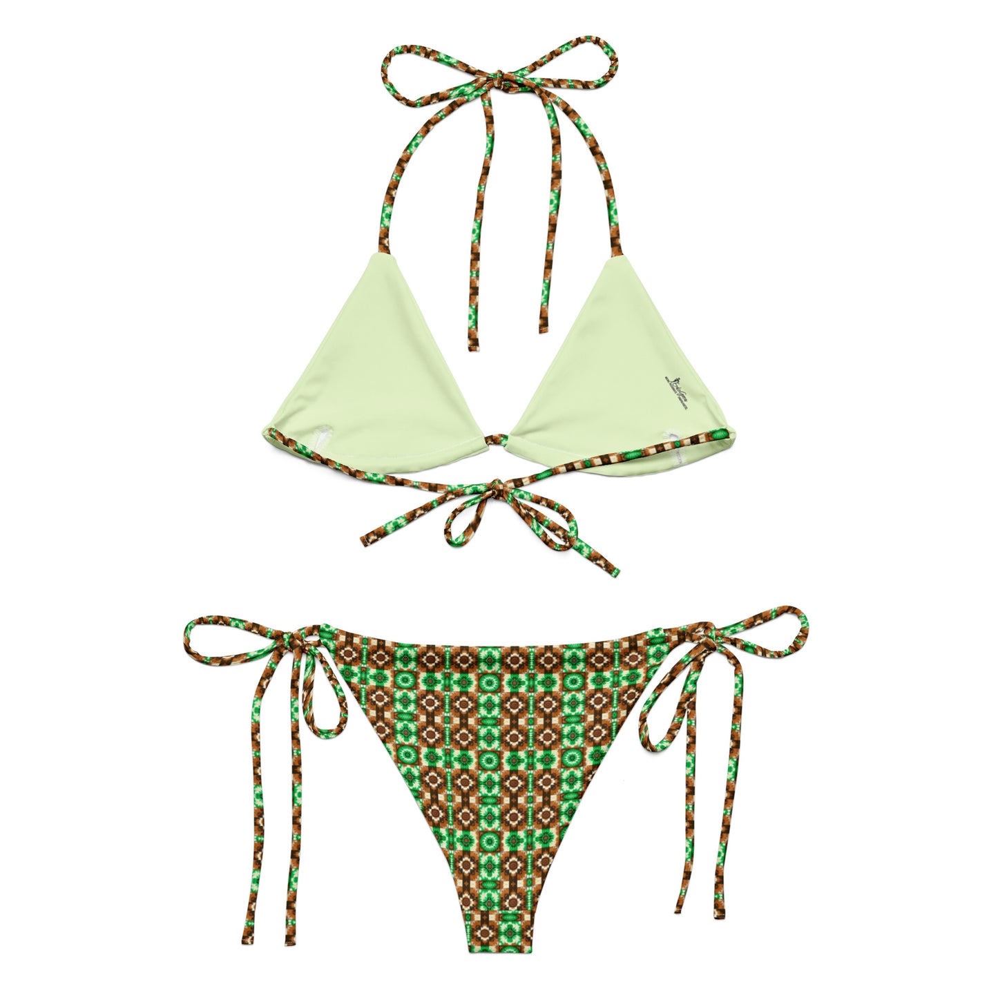 Recycled String Bikini Emerald Oasis - ErdeGora